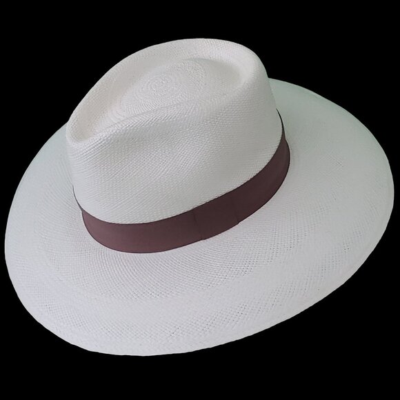 M.A.M.A. - Yacht Women\'s White Straw Hat, Brown Ribbon main image 3
